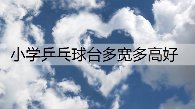 小学乒乓球台多宽多高好